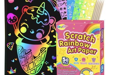 59Pc Rainbow Scratch Paper Set Only $7.19! Great Stocking Stuffer!
